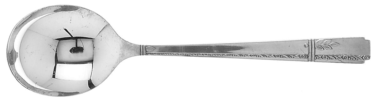 Grenoble (Silverplate, 1938) Round Bowl Soup Spoon (Gumbo) by Oneida Silver-1