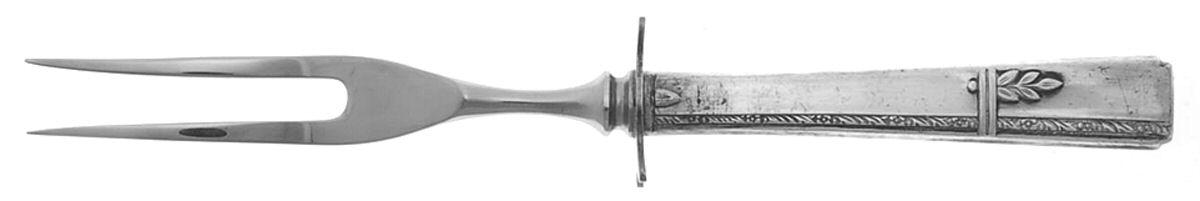 Grenoble (Silverplate, 1938) Small Steak Carving Fork with Stainless Prongs by Oneida Silver-1