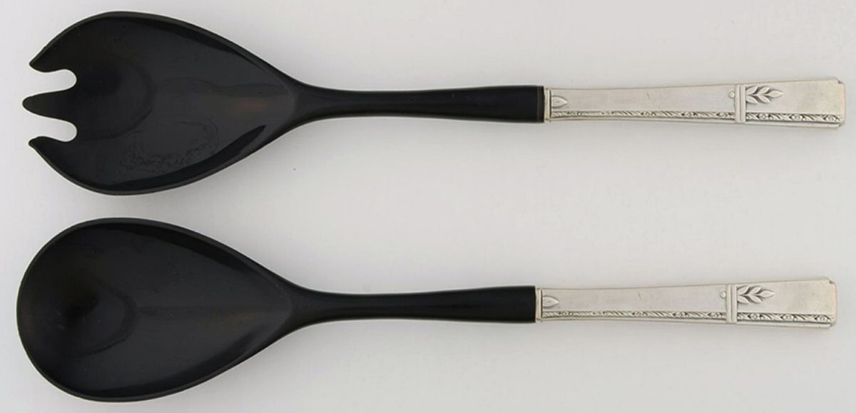 Grenoble (Silverplate, 1938) Plastic Bowl 2-Piece Salad Set by Oneida Silver-1