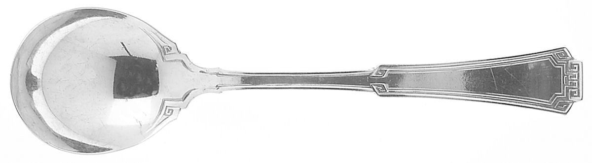 Grecian (Silverplate, 1915) Round Bowl Soup Spoon (Gumbo) by Oneida Silver-1