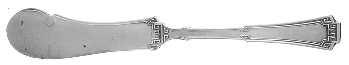 Grecian (Silverplate, 1915) Flat Handle Butter Spreader by Oneida Silver-1
