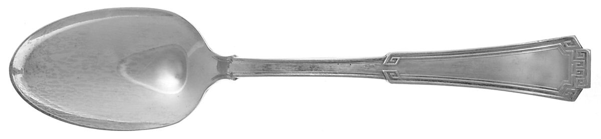 Grecian (Silverplate, 1915) Monogram Place/Oval Soup Spoon by Oneida Silver-1
