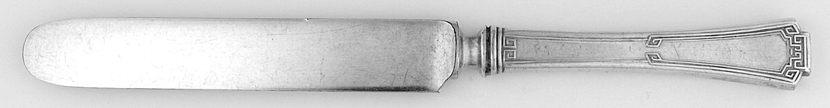 Grecian (Silverplate, 1915) Blunt Hollow Knife with Bolster by Oneida Silver-1