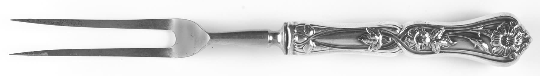 Grenoble-Gloria (Silverplate, 1906) Large Stainless-Prong Roast Carving Fork by Oneida Silver-1