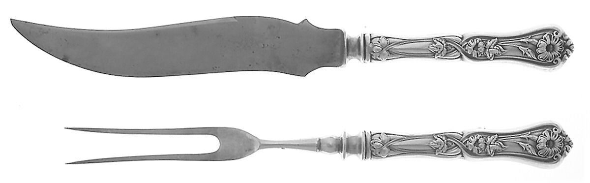 Grenoble-Gloria (Silverplate, 1906) Small Stainless Blade 2-Piece Steak Carving Set by Oneida Silver-1