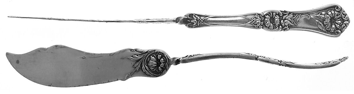 Grenoble-Gloria (Silverplate, 1906) Flat Twisted Handle Master Butter Knife by Oneida Silver-1