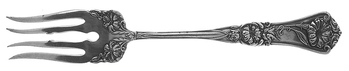 Grenoble-Gloria (Silverplate, 1906) Medium Solid Cold Meat Serving Fork by Oneida Silver-1
