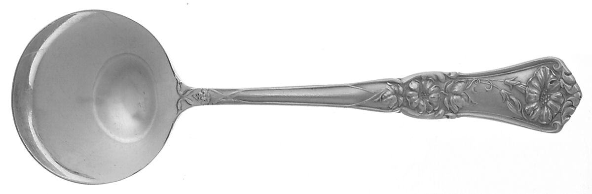 Grenoble-Gloria (Silverplate, 1906) Round Bowl Soup Spoon (Bouillon) by Oneida Silver-1