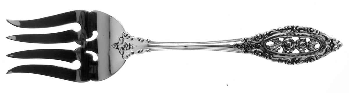 Grand Majesty (Sterling, 1976) Medium Solid Cold Meat Serving Fork by Oneida Silver-1