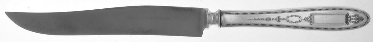 Grosvenor (Silverplate, 1921, No Monograms) Knife-Carving/Sm-Stn Bld/Steak by Oneida Silver-1