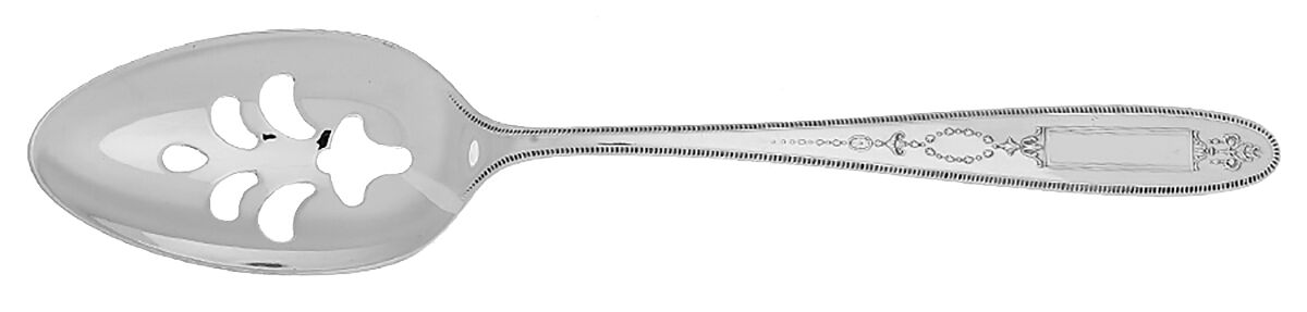 Grosvenor (Silverplate, 1921, No Monograms) Pierced Tablespoon (Serving Spoon) HC by Oneida Silver-1