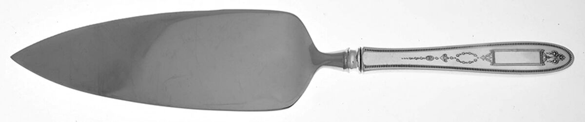 Grosvenor (Silverplate, 1921, No Monograms) Pie Server with Serrated Stainless Blade HC by Oneida Silver-1
