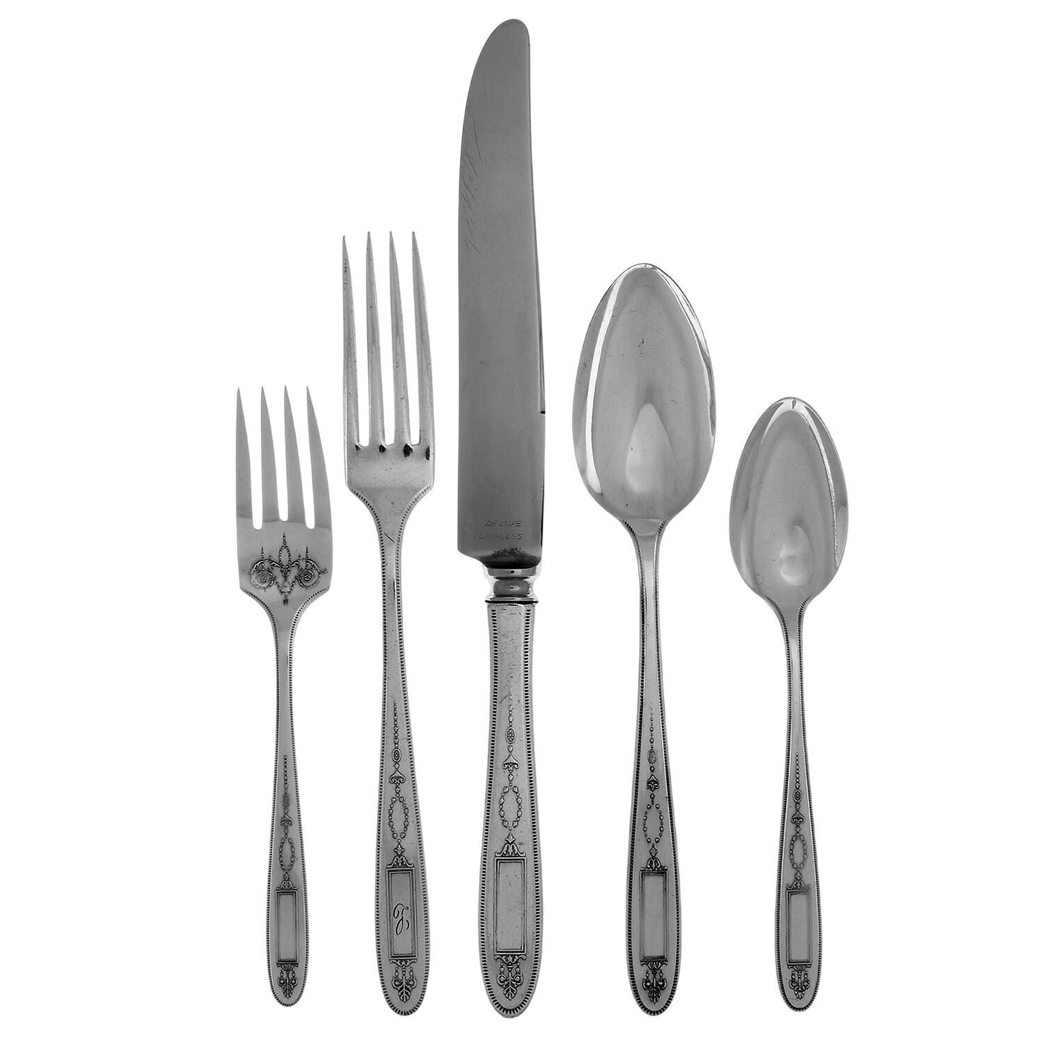 Grosvenor (Silverplate, 1921, No Monograms) 40  Piece Estate Set by Oneida Silver-1