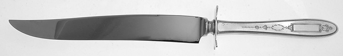 Grosvenor (Silverplate, 1921, No Monograms) Small Steak Carving Knife with Stainless Blade by Oneida Silver-1