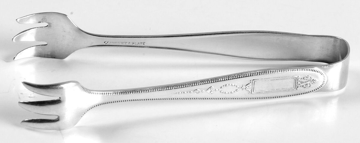 Grosvenor (Silverplate, 1921, No Monograms) Sugar Tongs by Oneida Silver-1