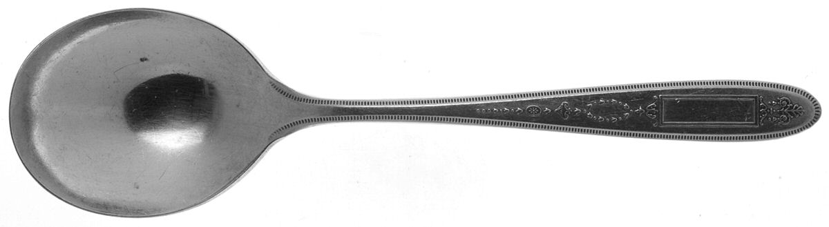 Grosvenor (Silverplate, 1921, No Monograms) Round Bowl Soup Spoon (Cream Soup) by Oneida Silver-1
