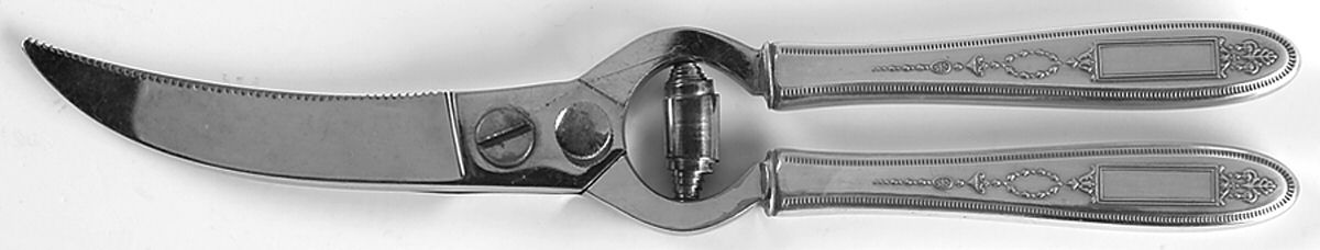 Grosvenor (Silverplate, 1921, No Monograms) Poultry Shears with Stainless Blades by Oneida Silver-1