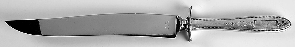 Grosvenor (Silverplate, 1921, No Monograms) Large Stainless Blade Roast Carving Knife by Oneida Silver-1