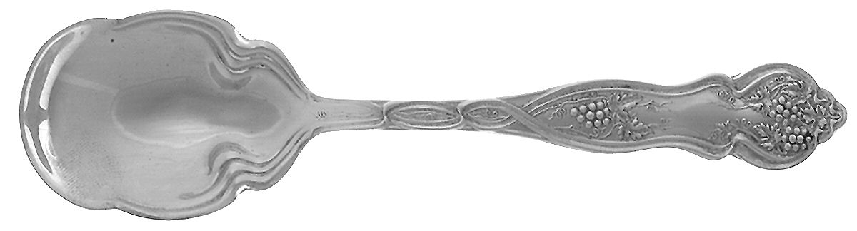 Grape-Vineyard (Non Variation, Silverplate, 1906) Sugar Spoon by Oneida Silver-1