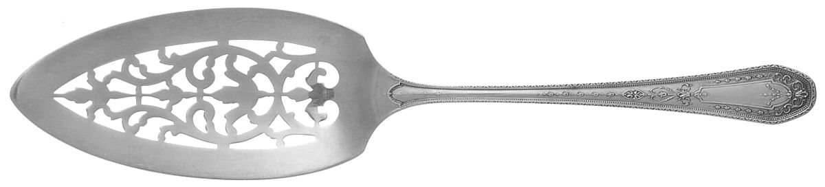 Hampton Court (Silverplate, 1926, Wreath) Solid Pierced Pie Server by Oneida Silver-1