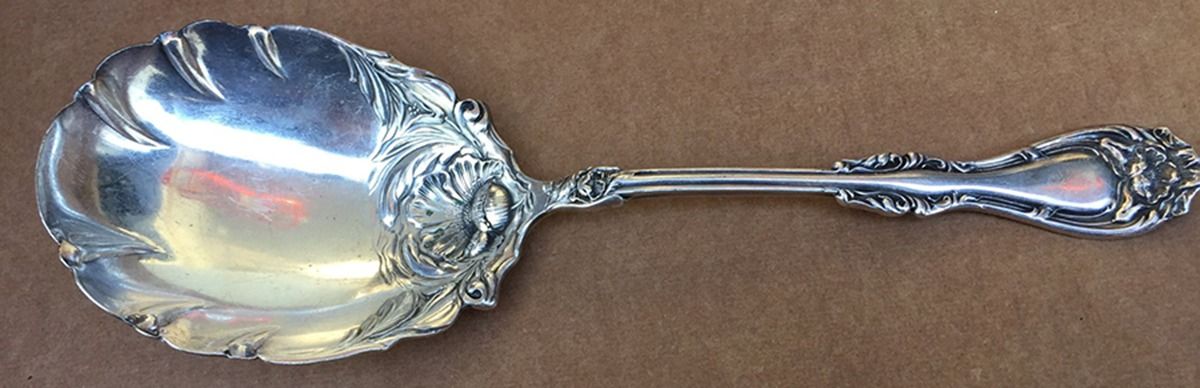 Hanover (Silverplate, 1901) Solid Shell Berry/Casserole Spoon by Oneida Silver-1