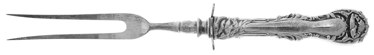 Hanover (Silverplate, 1901) Small Steak Carving Fork with Stainless Prongs by Oneida Silver-1