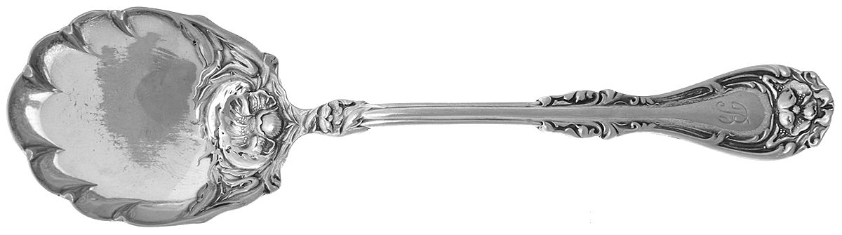 Hanover (Silverplate, 1901) Monogram Sugar Shell Spoon by Oneida Silver-1