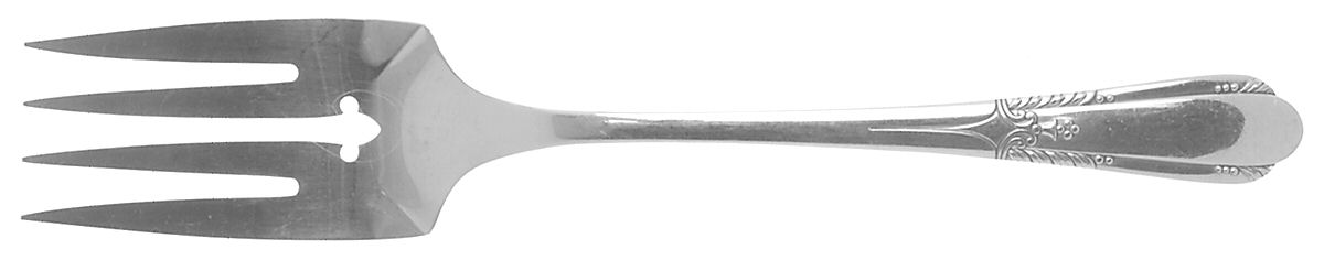Happiness (Silverplate, 1940) Medium Solid Cold Meat Serving Fork by Oneida Silver-1
