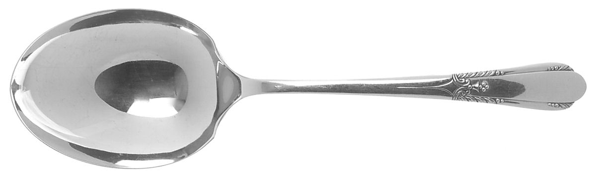 Happiness (Silverplate, 1940) Solid Smooth Casserole Spoon by Oneida Silver-1