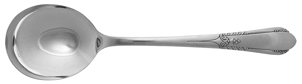 Happiness (Silverplate, 1940) Round Bowl Soup Spoon (Gumbo) by Oneida Silver-1