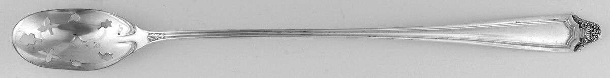 Hawthorne (Silverplate, 1908) Pierced Bowl Long Handle Olive Spoon by Oneida Silver-1