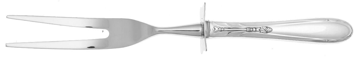 Heiress (Sterling, 1942, No Monograms) Carving Fork Small with Stainless Prongs HC by Oneida Silver-1