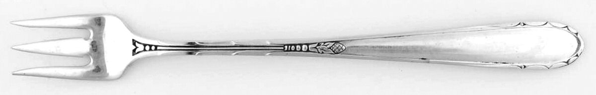 Heiress (Sterling, 1942, No Monograms) Cocktail/Seafood Fork by Oneida Silver-1