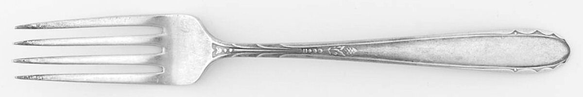 Heiress (Sterling, 1942, No Monograms) Fork by Oneida Silver-1