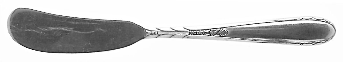Heiress (Sterling, 1942, No Monograms) Flat Handle Butter Spreader by Oneida Silver-1