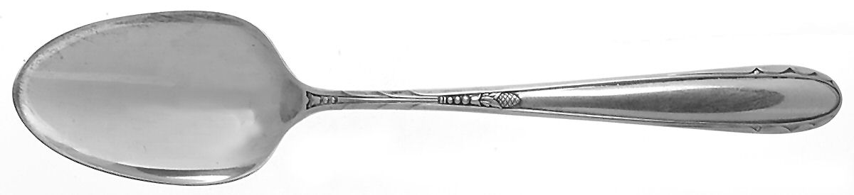 Heiress (Sterling, 1942, No Monograms) Dessert/Oval Soup Spoon by Oneida Silver-1