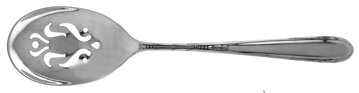 Heiress (Sterling, 1942, No Monograms) Pierced Tablespoon (Serving Spoon) HC by Oneida Silver-1