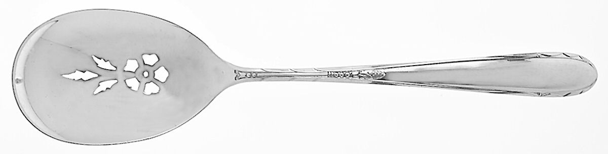 Heiress (Sterling, 1942, No Monograms) Pierced Tablespoon (Serving Spoon) by Oneida Silver-1