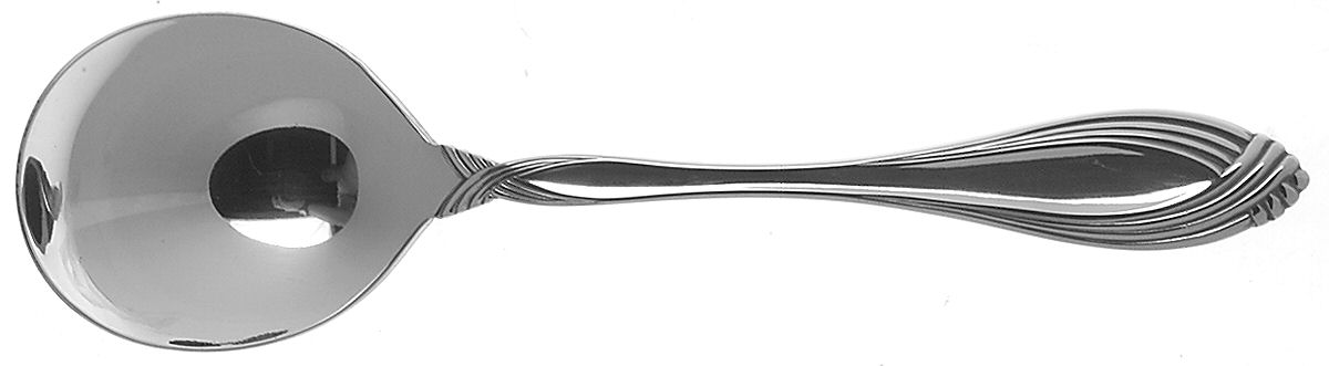 Heiress (Stainless) Round Bowl Soup Spoon (Cream Soup) by Oneida Silver-1