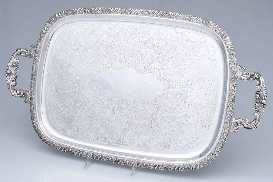 Henley (Silverplate, Hollowware) 16" Oblong Tray by Oneida Silver-1