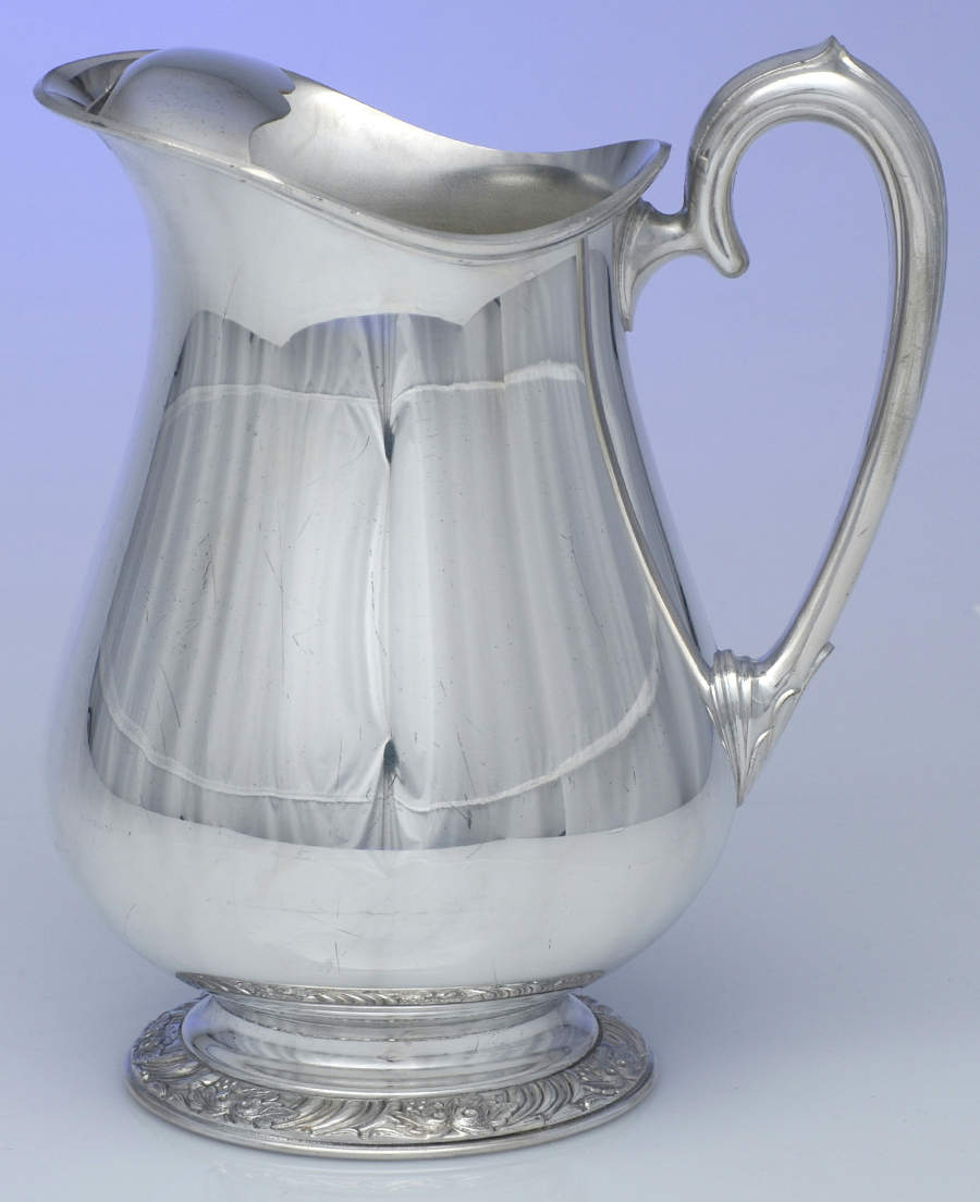 Henley (Silverplate, Hollowware) Plated Water Pitcher with Ice Lip by Oneida Silver-1