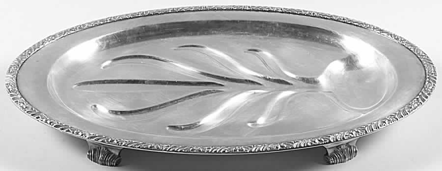 Henley (Silverplate, Hollowware) Medium Plated 3-Part Platter by Oneida Silver-1