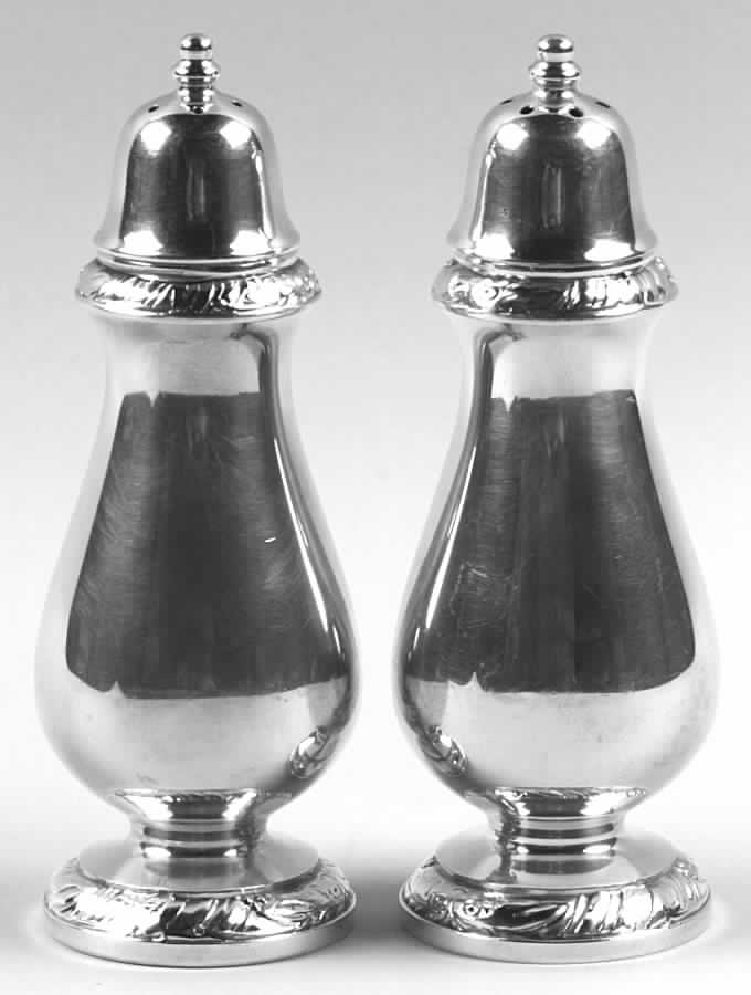 Henley (Silverplate, Hollowware) Salt & Pepper Set by Oneida Silver-1