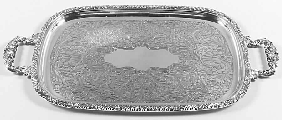Henley (Silverplate, Hollowware) Small Silverplate Waiter Tray by Oneida Silver-1