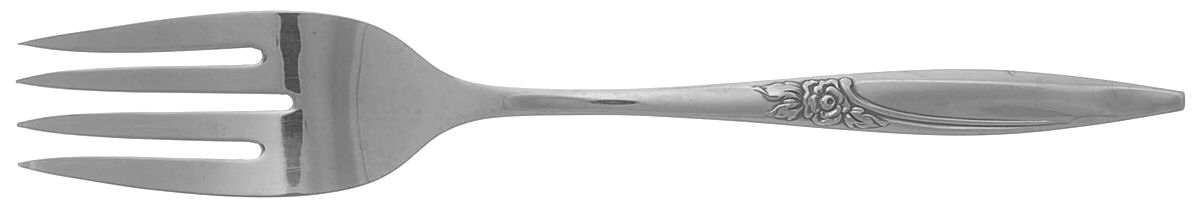 Highland Rose (Stainless) Medium Solid Cold Meat Serving Fork by Oneida Silver-1