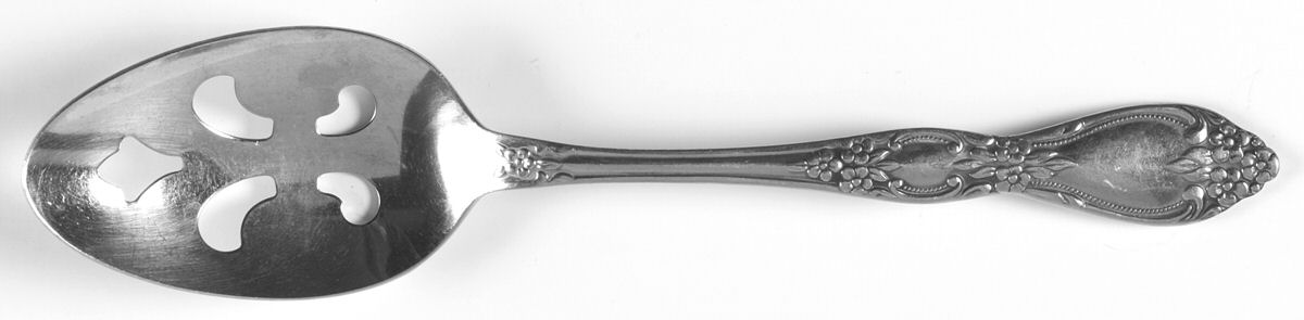 Huntington (Stainless) Pierced Tablespoon (Serving Spoon) by Oneida Silver-1
