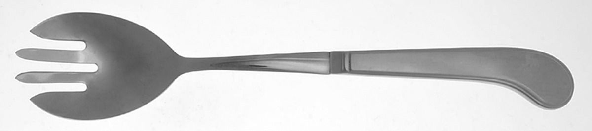 Independence (Stainless) Salad Serving Fork with Stainless Prongs by Oneida Silver-1