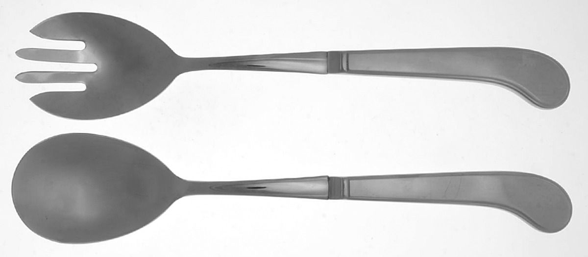 Independence (Stainless) 2 Pc Salad Set with Stainless Bowl by Oneida Silver-1