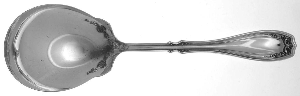 Irving (Silverplate) Solid Smooth Casserole Spoon by Oneida Silver-1