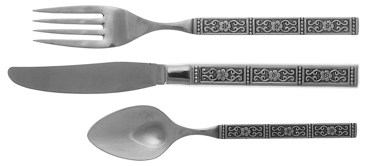 Isabella (Stainless) 3 Piece Youth Set (Knife, Fork & Spoon) by Oneida Silver-1